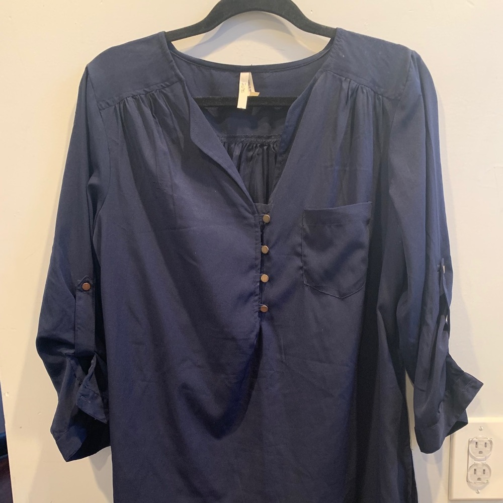 Navy Blue Tunic Top